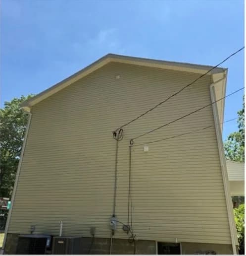 House siding after washing